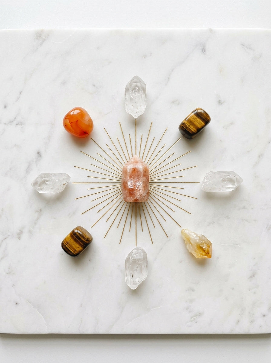 Sunstone crystal grid