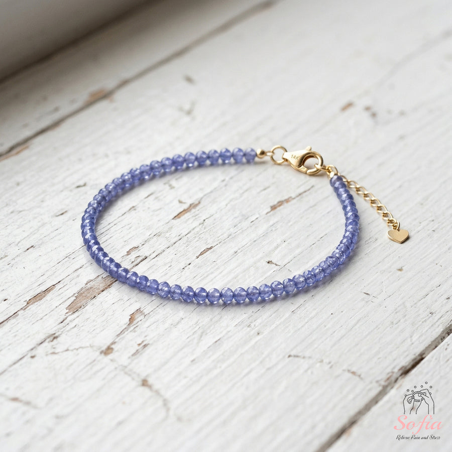 Tanzanite Bracelet | Minimalist Dainty Jewelry Stackable