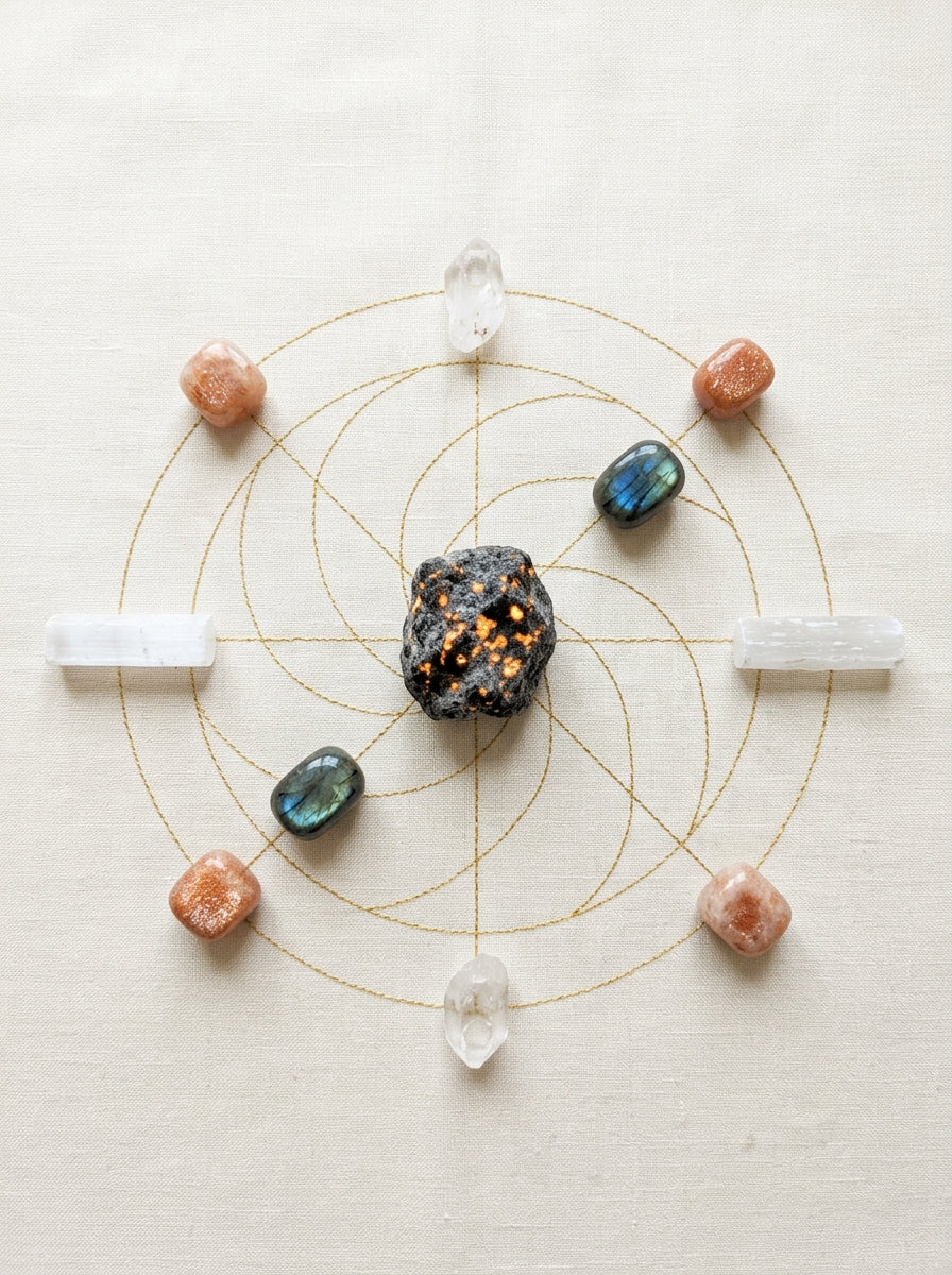 Yooperlite crystal grid